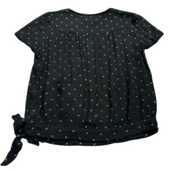 Universal Thread Womens Black Wrap Top With Tie Detail Size M - Picture 3 of 12